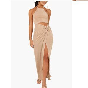 Petal & Pup Scarlette Maxi Dress Gold